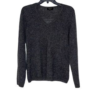 Nwot Charter Club Luxury Cashmere V Neck Sweater Large Grey Soft Classic Staple